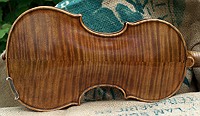two piece violin/viola flamed maple back