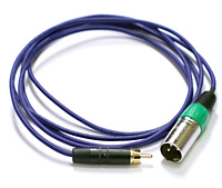 preamp cable with 3mm cable and RCA connector to instrument